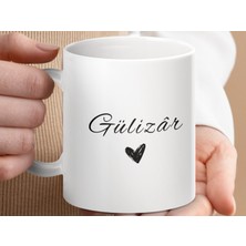 Gülizar Isimli Kupa Bardak, Isimli Bardak, Hediye Kupa Bardak, Kahve Kupa Bardak