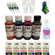 Asyaınk Hp 4652/ Hp 4654 Uyumlu Hp 302 Kartuş Dolum Seti 4X100ML