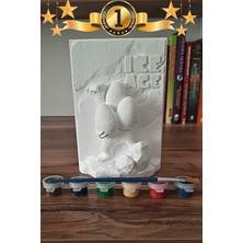 Craft 3D Atölye Buz Devri(Ice Age) Sid (15 cm Boyunda) Beton/taş/figür/büst Boyama Seti-Çocuk Boyama Etkinliği