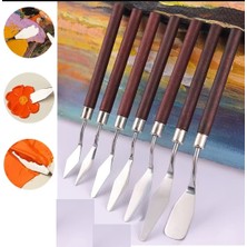 Spatula Paslanmaz Çelik Yağlıboya Bıçakları Sanatçı El Sanatları Yağlıboya Karıştırma Spatula Kazıyıcı 7 Adet/takım Spatula Kiti  Yağlı Boya Bıçak Güzel Sanatlar Boyama Aracı Seti Esnek Bıçaklar