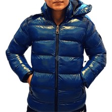 TrendAll Butik  Çocuk Parlak Koyu Mavi Mont 4-5 Yaş - Petrol Mavisi