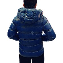 TrendAll Butik  Çocuk Parlak Koyu Mavi Mont 4-5 Yaş - Petrol Mavisi
