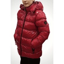 TrendAll Butik  Çocuk Parlak Kırmızı Mont 9-10 Yaş - Kırmızı