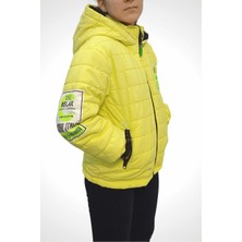 TrendAll Butik Sarı Kapüşonlu Şişme Mont 7 Yaş - Sarı