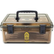 Lubinski Plexi -Sedir Şeffaf Puro Kutusu Humidor 50S