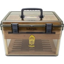 Lubinski Plexi -Sedir Şeffaf Puro Kutusu Humidor 100S