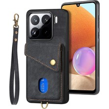 LR Joyful Xiaomi 15 Deri + Tpu Arka Kapak Kart Yuvası Kickstand (Yurt Dışından)