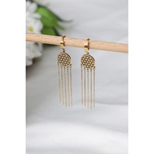 Yaşam Çiçekli Çelik Küpe