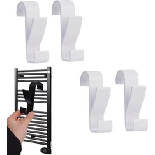Microcase Sert Plastik Çift Başlı Kalorifer Radyatör Peteğinden Havlu Bornoz Kurutma Askılığı 4 Adet - AL4994