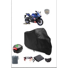 Yamaha R25 Tr54 Edition Arka Çanta Uyumlu Siyah Motosiklet Branda Su Geçirmez Dayanıklı Kumaş