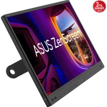 Asus ZENSCREEN MB166CR   15.6 IPS 1920x1080 5MS USB-C 3YIL MAT EKRAN,360° DAYANAKLI STAND, DUSUK MAVI ISIK TASINABILIR USB MONITOR