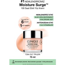 Clinique Moisture Surge™ 100 Saat Etkili Nemlendirici Yüz Kremi 75ml | Aloe Vera BioFerment, Hyalüronik Asit