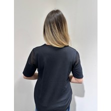 Kadın Bluz Mesh Detaylı