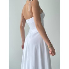 Poplin Kiloş Uzun Elbise