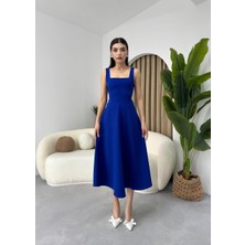 Calliope Kare Yaka Midi Boy Elbise