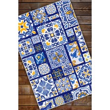 The Reef Design Patchwork Seramik Desenli Dokuma Tabanlı Dijital Baskılı Çini Desenli Oturma Odası Halısı