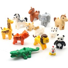 Gc Dıy Zebra Ep Fil Panda Hayvan Montaj Aksesuarları Büyük Parçacık Yapı Taşları Duplo ile Uyumlu (Yurt Dışından)