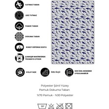 The Reef Design Deniz Temalı Köpek Balığı Desenli Scuba Dijital Baskılı Oturma Odası Halısı