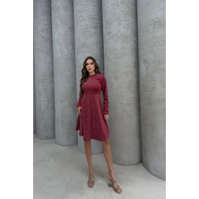 Lesa Wear Yumuşacık Likralı Simli Mini Gece Elbisesi