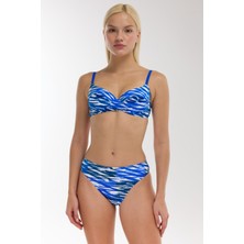 Ayyıldız 40218 Saks Beyaz Toparlayıcı Bikini Takımı