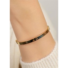 Kuyumcu Nurettin 6.50 gr (gram) Çivi Desenli Kelepçe 14 Ayar Altın (rose-sarı-beyaz-yeşil)