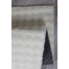 Bubble Yuvarlak Krem Uzun Tüylü Yumuşak Peluş Kaymaz Yıkanabilir Salon Oturma Odası Balkon Halı