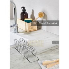 Tezgah Üstü Tabaklık Paslanmaz Tabak Tutucu Bulaşıklık Metal Bulaşık Sepeti Krom