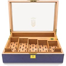 Lubinski Gastro Camlı Humidor Puro Kutusu Mor Lake 200S