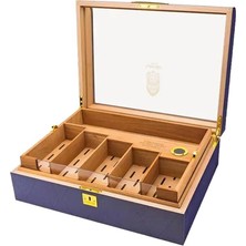 Lubinski Gastro Camlı Humidor Puro Kutusu Mor Lake 200S