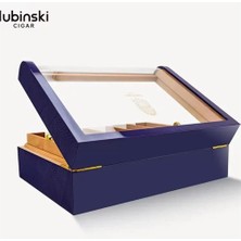 Lubinski Gastro Camlı Humidor Puro Kutusu Mor Lake 200S