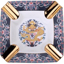 Lubinski Elegant Chinese Dragon Büyük Boy 2li Puro Küllüğü Desenli Gold