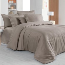 Sarev Monochrome Mocha %100 Pamuk Saten ''300 Tc" Nevresim Takımı Ksv7