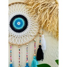 Makromenis Nazarlık Düşkapanı Nazar Boncuğu Rüya Tutucu Kapı Süsü Duvar Süsü Dreamcatcher Mandala