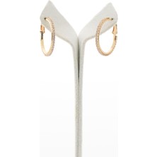 SP Accessories gold taşlı halka küpe