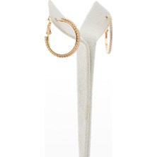 SP Accessories gold taşlı halka küpe