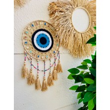 Makromenis Nazarlık Düşkapanı Nazar Boncuğu Rüya Tutucu Kapı Süsü Duvar Süsü Dreamcatcher Mandala