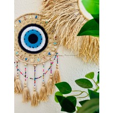 Makromenis Nazarlık Düşkapanı Nazar Boncuğu Rüya Tutucu Kapı Süsü Duvar Süsü Dreamcatcher Mandala