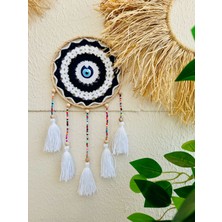 Makromenis Nazarlık Düşkapanı Nazar Boncuğu Rüya Tutucu Kapı Süsü Duvar Süsü Dreamcatcher Mandala