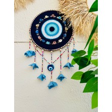 Makromenis Nazarlık Düşkapanı Nazar Boncuğu Rüya Tutucu Kapı Süsü Duvar Süsü Dreamcatcher Mandala