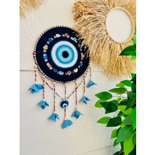 Makromenis Nazarlık Düşkapanı Nazar Boncuğu Rüya Tutucu Kapı Süsü Duvar Süsü Dreamcatcher Mandala
