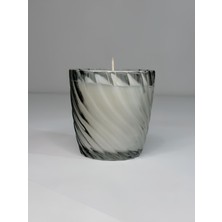 Aurelia Candle - Tekli Su Yeşili Spiral Desenli Cam Bardaklı Kokulu Mum