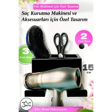 Metal Fön Makinesi ve Aparat Standı - Kuaför & Ev Kullanımı