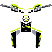 GP Kompozit CF Moto 450 MT 2024-2026 Uyumlu Tank Pad Seti Siyah