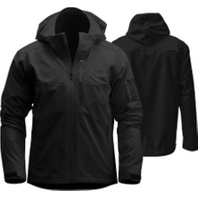 Noicasuale Yağmur Rüzgar Su Geçirmez Içi Polarlı Kol Cep Detaylı Bilek Cırtlı Softshell Mont