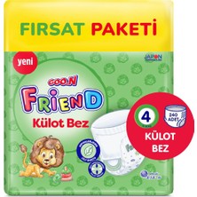 Friend 4 Numara Külot Bebek Bezi Büyük Fırsat Paketi - Cilt Dostu - 240 Adet