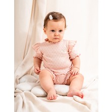 Kidaxi Jakarlı Fırfırlı 2li Kız Bebe Takımı
