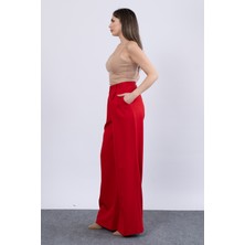 MissVina 30144 Ön Çift Pileli Salaş Plazzo Cepli Pantolon