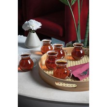 Safestore 6'lı Keyfi Ala Borosilikat Cam Kulplu Çay Bardağı 220 ml Bardak