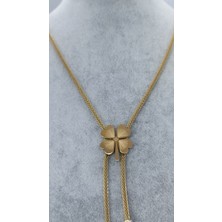Netice Öylek Yonca Modeli Çelik Kolye(55+5 Cm)