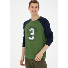 U.S. Polo Assn. Erkek Yeşil Sweatshirt